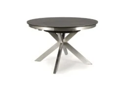 Table à Manger Extensible 120-160 X 120 X 76 Cm - Gris Foncé -Mobilier De Restaurant table a manger 22796399