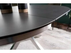 Table à Manger Extensible 120-160 X 120 X 76 Cm - Gris Foncé -Mobilier De Restaurant table a manger 22796413