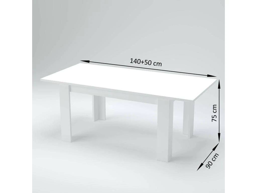 Table à Rallonge Dkofle, Console Extensible Jusqu'à 10 Places, Console Extensible 100% Made In Italy, 140/190x90h75 Cm, Orme Nacré 3 Table à Rallonge Dkofle, Console Extensible Jusqu'à 10 Places, Console Extensible 100% Made In Italy, 140/190x90h75 Cm, Orme Nacré – Image 3