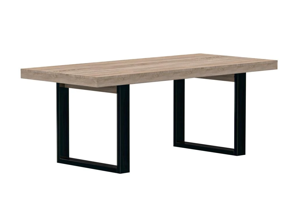 Table à Manger 8 Couverts - Naturel Et Noir - NADIEGE 4 Table à Manger 8 Couverts - Naturel Et Noir - NADIEGE – Image 4