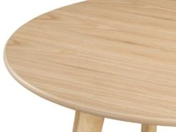 Table Ronde ODILE - 4 Couverts - Hévéa Massif Et MDF - Naturel -Mobilier De Restaurant table a manger 258869