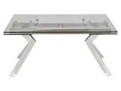 Table à Manger Extensible VELIKA - Verre Trempé & Métal - 6 à 8 Couverts -Mobilier De Restaurant table a manger 315917