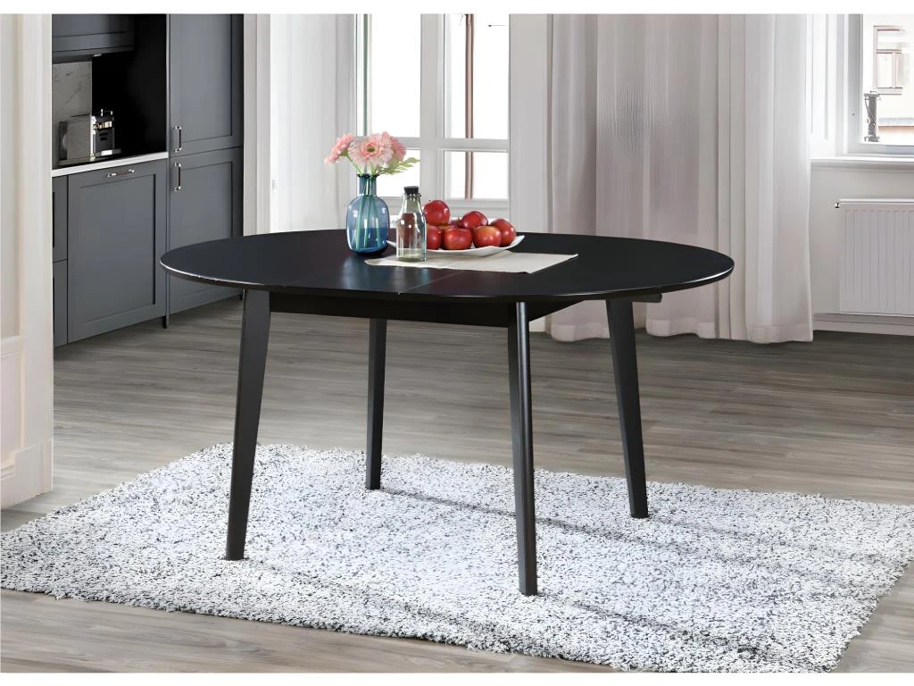 Table Ovale Extensible TIFFANY - 4 à 6 Couverts - Hêtre Massif - Wengé 1 Table Ovale Extensible TIFFANY - 4 à 6 Couverts - Hêtre Massif - Wengé