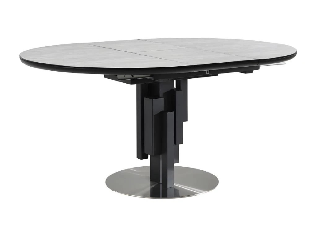 Table à Manger Extensible KALEA - 4 à 6 Couverts - MDF Et Métal - Gris 6 Table à Manger Extensible KALEA - 4 à 6 Couverts - MDF Et Métal - Gris – Image 6