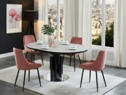 Table à Manger Extensible KALEA - 4 à 6 Couverts - MDF Et Métal - Gris 13 Table à Manger Extensible KALEA - 4 à 6 Couverts - MDF Et Métal - Gris -Mobilier De Restaurant table a manger 356927