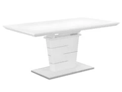 Table à Manger Extensible AMELLE - 6 à 8 Couverts - MDF Laqué Blanc -Mobilier De Restaurant table a manger 384989