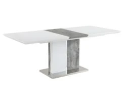 Table à Manger Extensible - 6 à 8 Couverts - MDF - Coloris : Blanc Laqué Et Béton - EREN 9 Table à Manger Extensible - 6 à 8 Couverts - MDF - Coloris : Blanc Laqué Et Béton - EREN -Mobilier De Restaurant table a manger 385709
