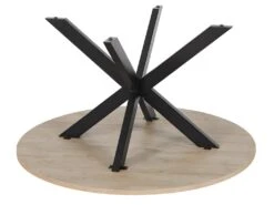 Table à Manger TILKI - 4 Couverts - MDF & Métal - Chêne Et Noir -Mobilier De Restaurant table a manger 439185