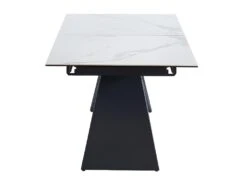 Table à Manger Extensible LIBSY - 6 à 8 Couverts - Céramique Et Métal - Blanc 12 Table à Manger Extensible LIBSY - 6 à 8 Couverts - Céramique Et Métal - Blanc -Mobilier De Restaurant table a manger 443695