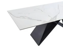 Table à Manger Extensible LIBSY - 6 à 8 Couverts - Céramique Et Métal - Blanc 19 Table à Manger Extensible LIBSY - 6 à 8 Couverts - Céramique Et Métal - Blanc -Mobilier De Restaurant table a manger 443697