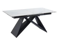 Table à Manger Extensible LIBSY - 6 à 8 Couverts - Céramique Et Métal - Blanc 14 Table à Manger Extensible LIBSY - 6 à 8 Couverts - Céramique Et Métal - Blanc -Mobilier De Restaurant table a manger 443703