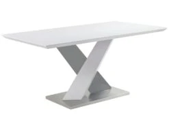 Table à Manger SALVA - 6 Couverts - MDF Laqué - Blanc Et Anthracite 8 Table à Manger SALVA - 6 Couverts - MDF Laqué - Blanc Et Anthracite -Mobilier De Restaurant table a manger 493037