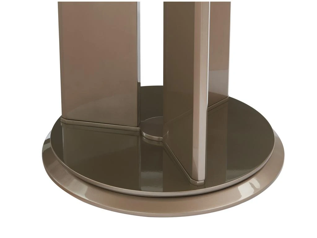 Table à Manger 4 Couverts En Céramique Et MDF - Effet Marbre Blanc Et Taupe Laqué - GOULBURN 7 Table à Manger 4 Couverts En Céramique Et MDF - Effet Marbre Blanc Et Taupe Laqué - GOULBURN – Image 7