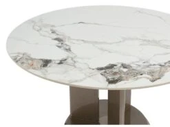 Table à Manger 4 Couverts En Céramique Et MDF - Effet Marbre Blanc Et Taupe Laqué - GOULBURN 12 Table à Manger 4 Couverts En Céramique Et MDF - Effet Marbre Blanc Et Taupe Laqué - GOULBURN -Mobilier De Restaurant table a manger 7169827