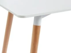 Table à Manger 4 Couverts En MDF Et Hêtre - Blanc - CAROLIANE -Mobilier De Restaurant table a manger 7743945