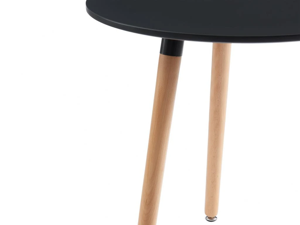 Table à Manger 2 Couverts En MDF Et Hêtre - Noir - ROLENA 6 Table à Manger 2 Couverts En MDF Et Hêtre - Noir - ROLENA – Image 6