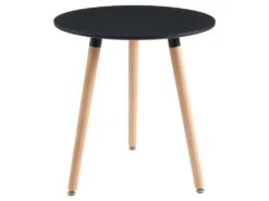 Table à Manger 2 Couverts En MDF Et Hêtre - Noir - ROLENA 9 Table à Manger 2 Couverts En MDF Et Hêtre - Noir - ROLENA -Mobilier De Restaurant table a manger 7946631