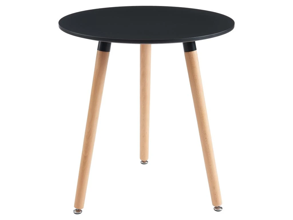 Table à Manger 2 Couverts En MDF Et Hêtre - Noir - ROLENA 3 Table à Manger 2 Couverts En MDF Et Hêtre - Noir - ROLENA – Image 3