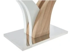 Table à Manger 6 Couverts En Verre Trempé Et MDF - Naturel Et Blanc - BARLATANA 11 Table à Manger 6 Couverts En Verre Trempé Et MDF - Naturel Et Blanc - BARLATANA -Mobilier De Restaurant table a manger 8754797