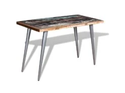 Table De Salon Salle à Manger Design Bois De Récupération 120 X 60 X 76 Cm 0902177 -Mobilier De Restaurant table a manger 8939885