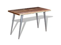 Table De Salon Salle à Manger Design Bois De Récupération 120 X 60 X 76 Cm 0902177 -Mobilier De Restaurant table a manger 8939887