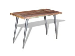 Table De Salon Salle à Manger Design Bois De Récupération 120 X 60 X 76 Cm 0902177 -Mobilier De Restaurant table a manger 8939889