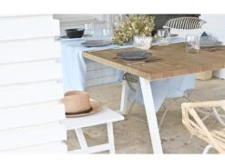 Table à Manger Gala Chêne Foncé Et Blanche 180cm -Mobilier De Restaurant table a manger 8940033