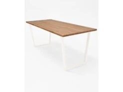 Table à Manger Gala Chêne Foncé Et Blanche 180cm -Mobilier De Restaurant table a manger 8940035