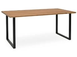 Table à Manger Zocco Chêne Foncé Et Noir 180x80cm