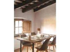 Table à Manger Zocco Chêne Foncé Et Noir 180x80cm -Mobilier De Restaurant table a manger 8940061