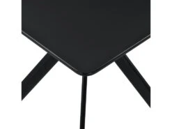 Table Salle à Manger Cuisine Pour 2 Personnes MDF Et Métal 60 Cm X 60 Cm Noir 03_0004116 -Mobilier De Restaurant table a manger 8940129
