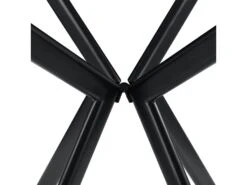 Table Salle à Manger Cuisine Pour 2 Personnes MDF Et Métal 60 Cm X 60 Cm Noir 03_0004116 -Mobilier De Restaurant table a manger 8940131