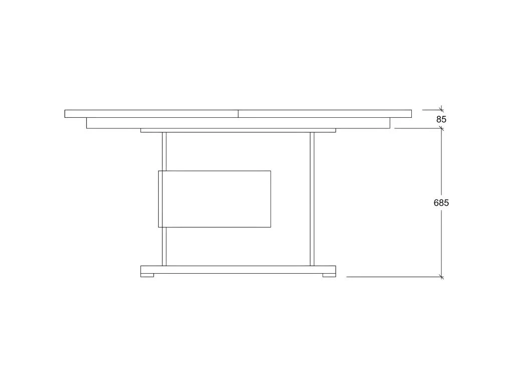HOFFMAN - Table De Repas Allongeable à Pied Central Gris Aspect Pierre 5 HOFFMAN - Table De Repas Allongeable à Pied Central Gris Aspect Pierre – Image 5