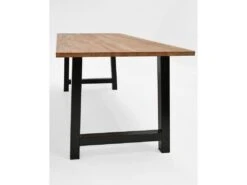 Table à Manger Nina Chêne Foncé Et Noir 180x80cm -Mobilier De Restaurant table a manger 8942963