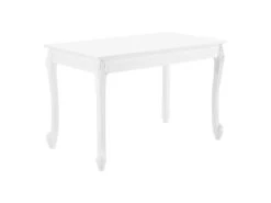 Table De Salle à Manger Rectangulaire Design élégant Pour 4 Personnes MDF Plastique 116 X 66 X 76 Cm Blanc 03_0006265