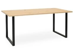 Table à Manger Zocco Naturelle Et Noir 180x80cm