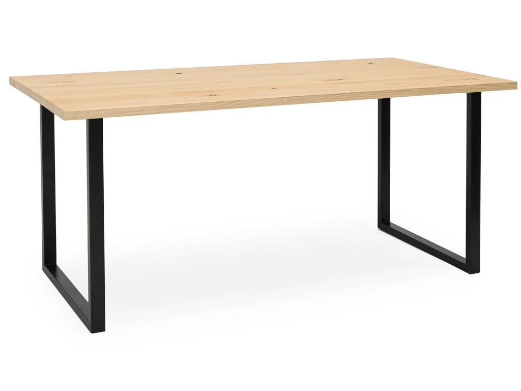 Table à Manger Zocco Naturelle Et Noir 180x80cm 1 Table à Manger Zocco Naturelle Et Noir 180x80cm