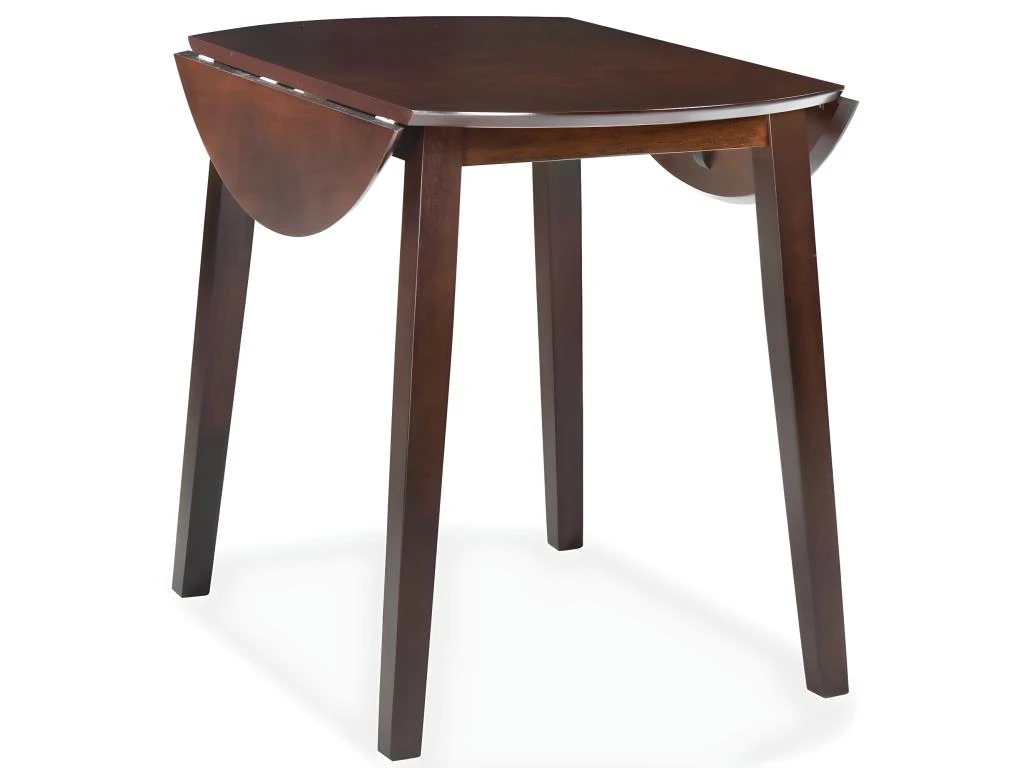 Table De Salon Salle à Manger Dîner Design Ronde à Abattant Mdf Marron 0902249 2 Table De Salon Salle à Manger Dîner Design Ronde à Abattant Mdf Marron 0902249 – Image 2