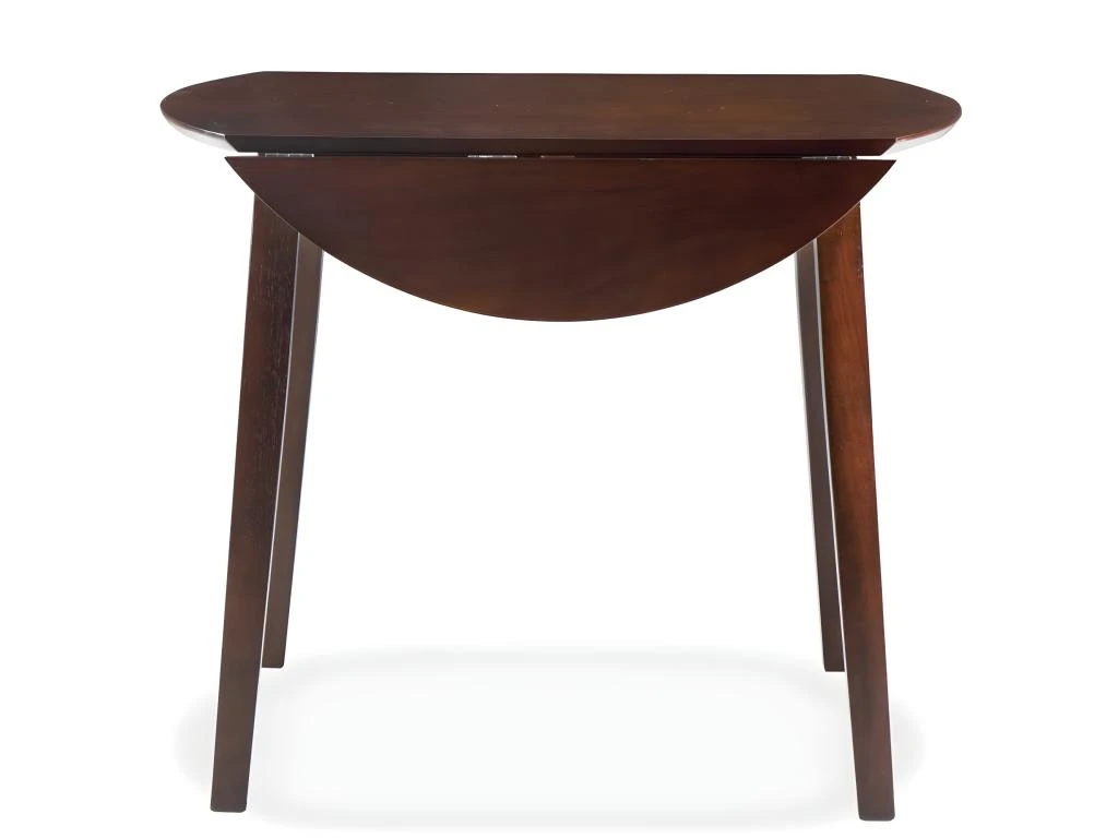 Table De Salon Salle à Manger Dîner Design Ronde à Abattant Mdf Marron 0902249 5 Table De Salon Salle à Manger Dîner Design Ronde à Abattant Mdf Marron 0902249 – Image 5