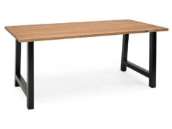 Table à Manger Nina Chêne Foncé Et Noir 140x80cm