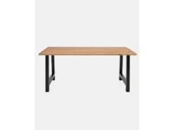 Table à Manger Nina Chêne Foncé Et Noir 140x80cm -Mobilier De Restaurant table a manger 8943623