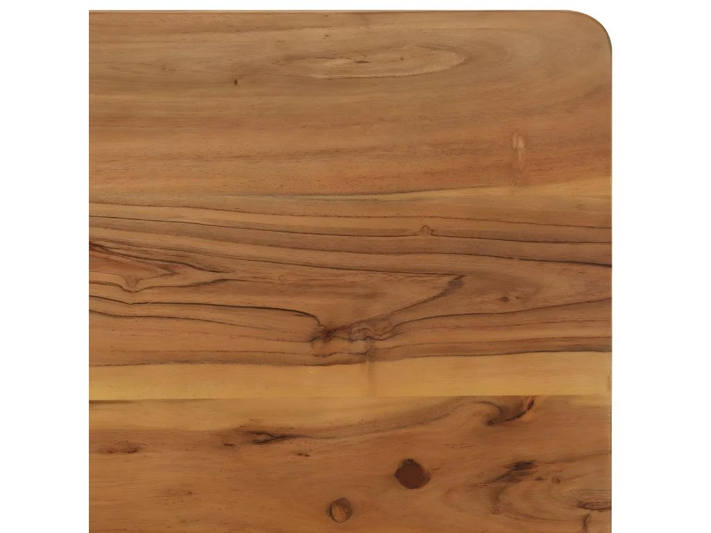 Table De Salon Salle à Manger Design Bois D'acacia Et Acier 75 Cm 0902308 3 Table De Salon Salle à Manger Design Bois D'acacia Et Acier 75 Cm 0902308 – Image 3