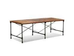 Table De Salon Salle à Manger Design Bois De Récupération Massif 240 Cm 0902187