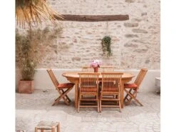 Table à Manger En Bois De Teck Pérou 8 Table à Manger En Bois De Teck Pérou -Mobilier De Restaurant table a manger 8944121