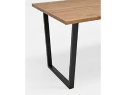 Table à Manger Gala Chêne Foncé Et Noir 140cm -Mobilier De Restaurant table a manger 8944243