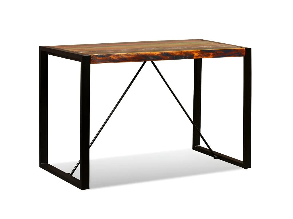 Table De Salon Salle à Manger Design Bois De Récupération Massif 120 Cm 0902181 2 Table De Salon Salle à Manger Design Bois De Récupération Massif 120 Cm 0902181 – Image 2