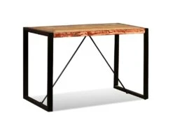 Table De Salon Salle à Manger Design Bois De Récupération Massif 120 Cm 0902181 7 Table De Salon Salle à Manger Design Bois De Récupération Massif 120 Cm 0902181 -Mobilier De Restaurant table a manger 8944883