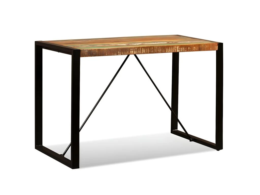 Table De Salon Salle à Manger Design Bois De Récupération Massif 120 Cm 0902181 4 Table De Salon Salle à Manger Design Bois De Récupération Massif 120 Cm 0902181 – Image 4