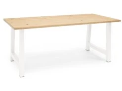 Table à Manger Nina Naturelle Et Blanche 180x80cm