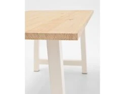 Table à Manger Nina Naturelle Et Blanche 180x80cm -Mobilier De Restaurant table a manger 8944983
